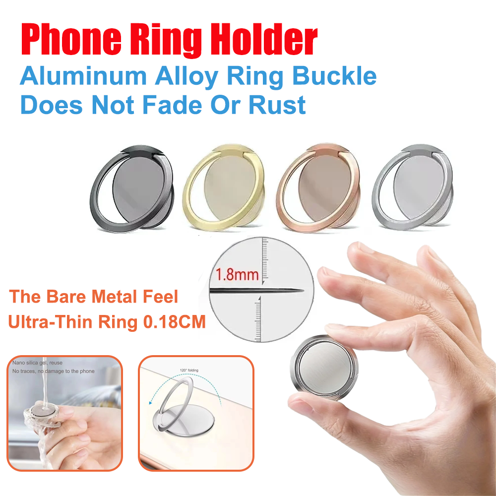 حامل حلقي معدني رفيع للغاية لل - مراجعة Phone Accessories Holder Car وسعره